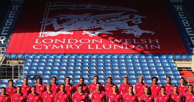 The London Welsh squad poses for a pre-season picture
