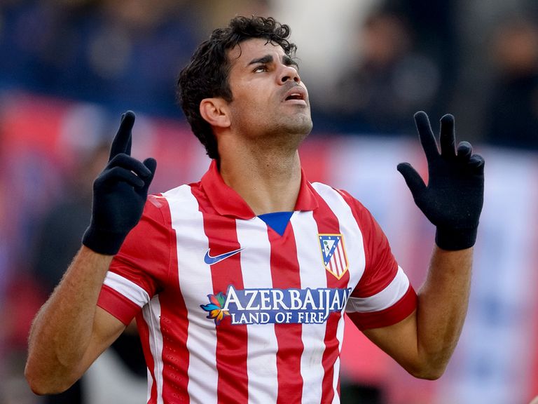 Diego Costa scored as Atletico Madrid beat Athletic Bilbao.