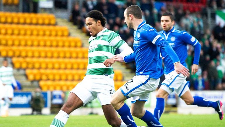 Virgil van Dijk scores the decisive goal as Celtic beat St Johnstone