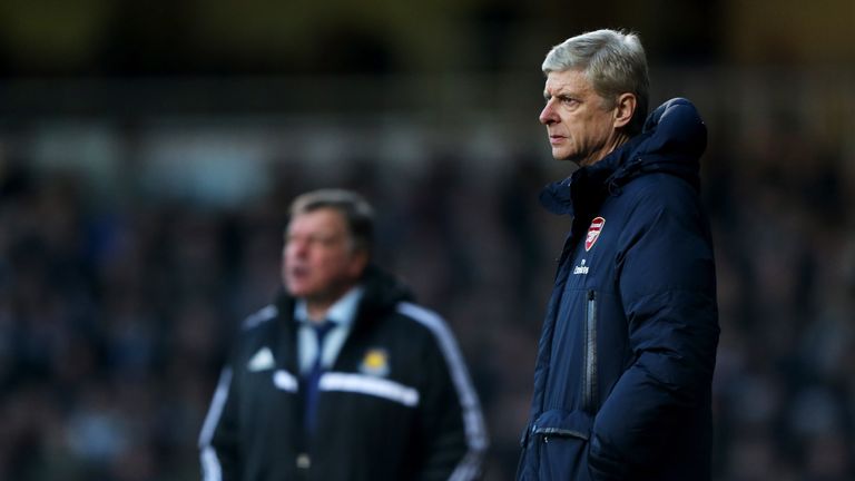 Wenger won all six of his matches against Allardyce's West Ham when the Englishman was in charge at Upton Park