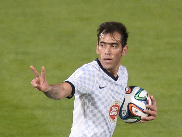 Cesar Delgado celebrates for Monterrey