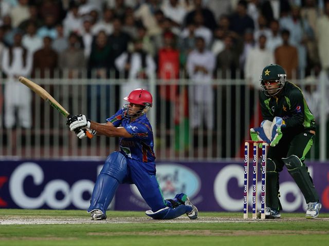 Najibullah Zadran hit 38 from 30 balls for Afghanistan.