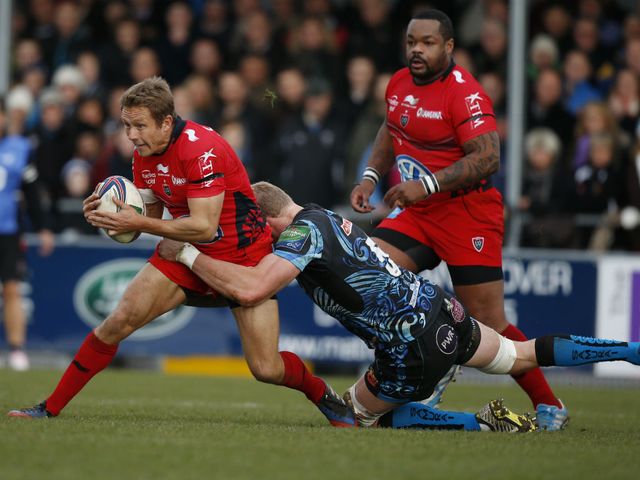 Jonny Wilkinson finds his progress halted.