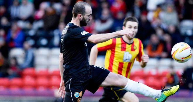 James McFadden: Scores Motherwell's third goal against Partick Thistle