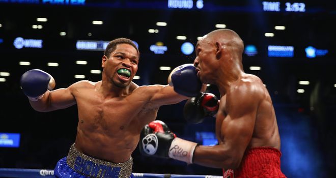 Shawn Porter (left): Catches Devon Alexander with a left hand at the Barclays Center