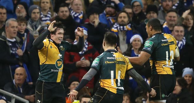 Saints celebrate their Leinster win