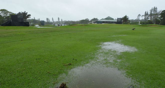 Rain once again interrupted play at the Nelson Mandela Championship on Thursday