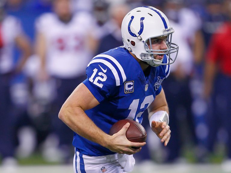 Luck in action for the Colts on Sunday