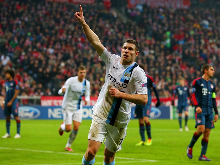 James Milner celebrates his winner in Munich