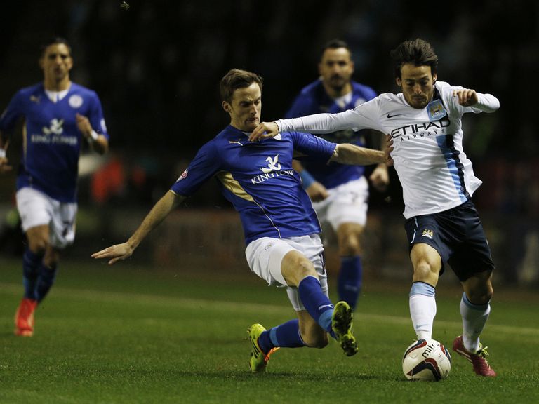 David Silva in Capital One Cup action