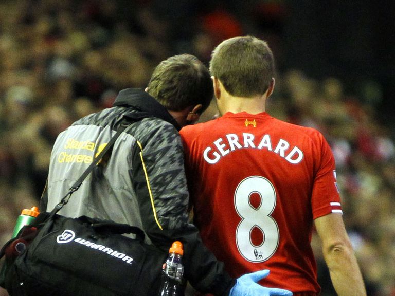 Steven Gerrard: Injury worry for Liverpool