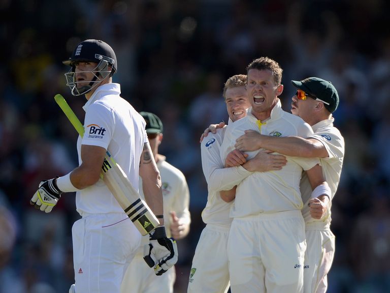 Peter Siddle: Australia paceman celebrates another Kevin Pietersen dismissal