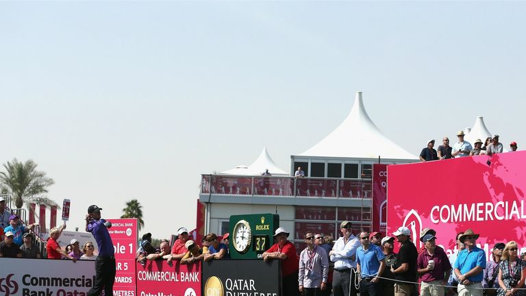 Chris Wood teeing off on the way to victory in 2013