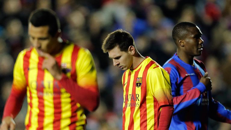 Lionel Messi: Frustrated against Levante