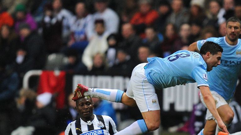 Samir Nasri: Could be seriously injured after being stretchered off against Newcastle