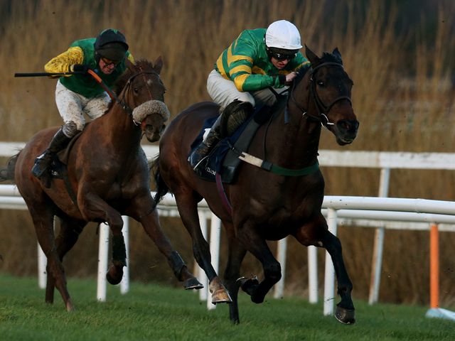 Gilgamboa, ridden by Mark Walsh, wins at Leopardstown