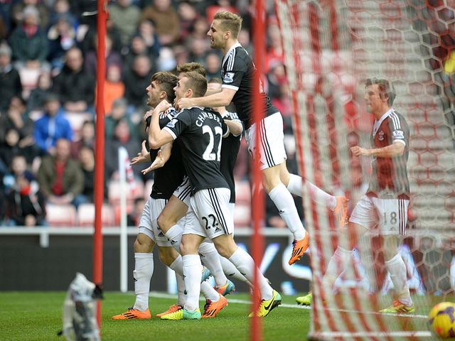 Jay Rodriguez celebrates his opener for Southampton