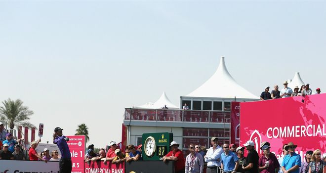 Chris Wood teeing off on the way to victory in 2013