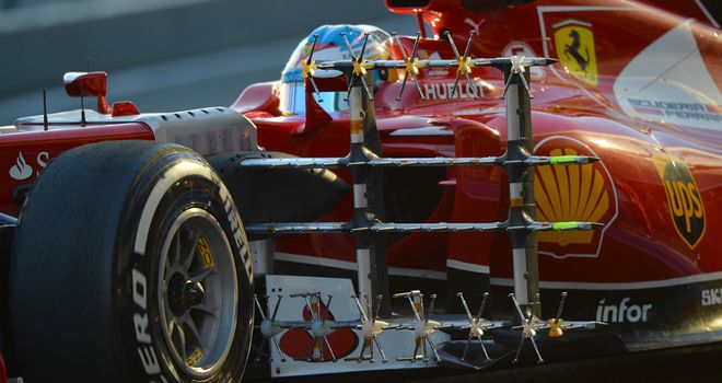 The F14 T on track at Jerez