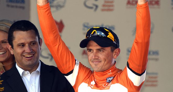 Simon Gerrans leads the Santos Tour Down Under after winning stage one