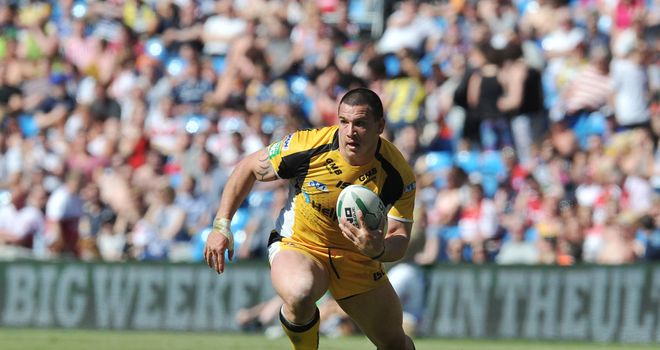 Justin Carney: In action for Castleford during Magic Weekend in Manchester last year