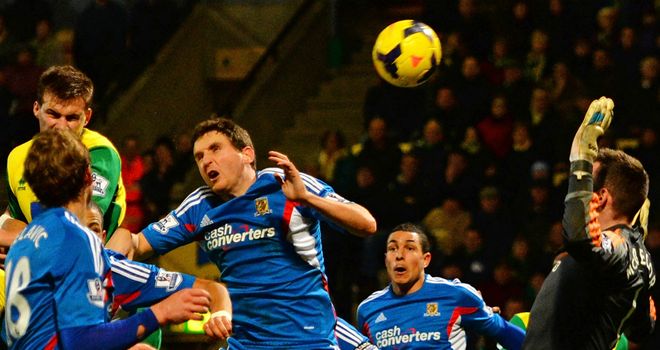 Ryan Bennett: Headed Norwich to a 1-0 victory over Hull City