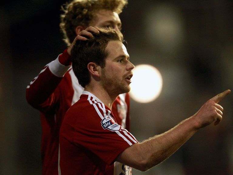 Alan Judge celebrates for Brentford