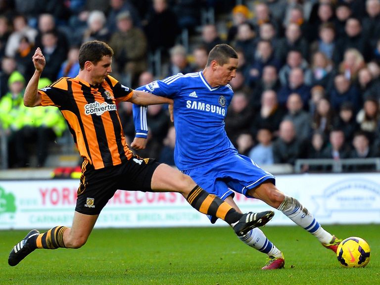 Fernando Torres scores against Hull.