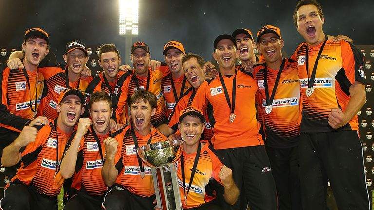 Scorchers: Perth celebrate their Big Bash triumph
