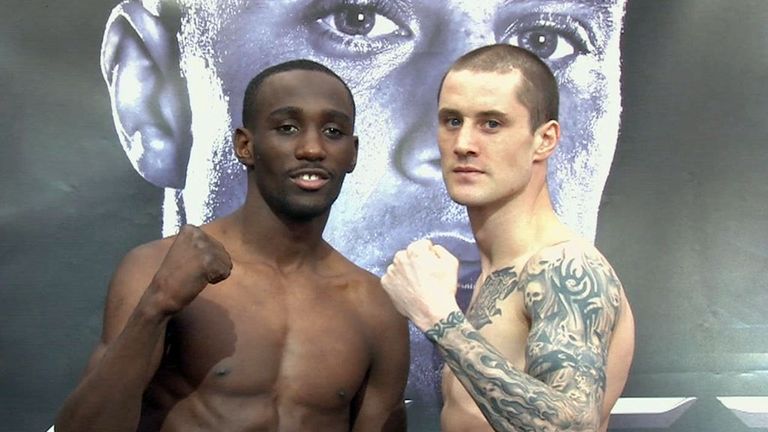 Ricky Burns and Terrance Crawford at the weigh-in