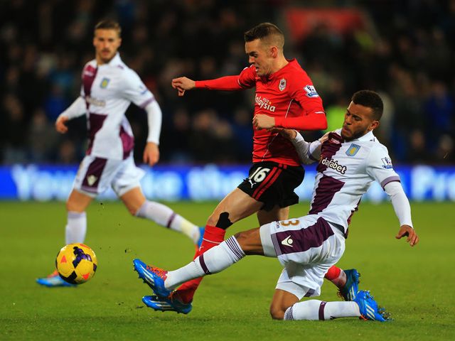 Craig Noone is tackled by Ryan Bertrand