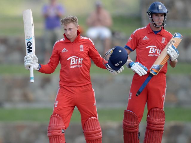 Joe Root made an unbeaten 104 for England