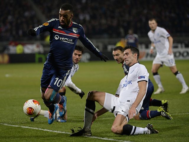 Alexandre Lacazette in action for Lyon