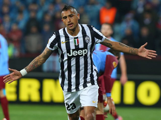 Arturo Vidal celebrates