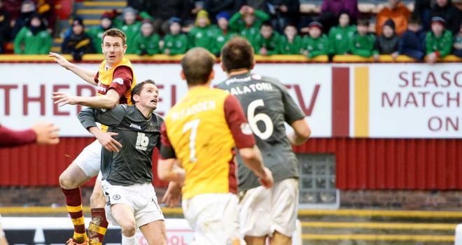 Stephen McManus: Heads Motherwell's late winner at Fir Park