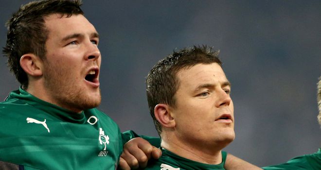 Peter O'Mahony (left) and Brian O'Driscoll have their eyes on the Six Nations title