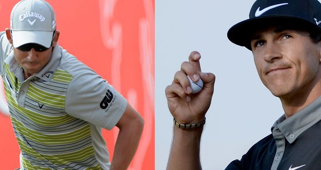 Wild card selections Pablo Larrazabal (l) and Thorbjorn Olesen