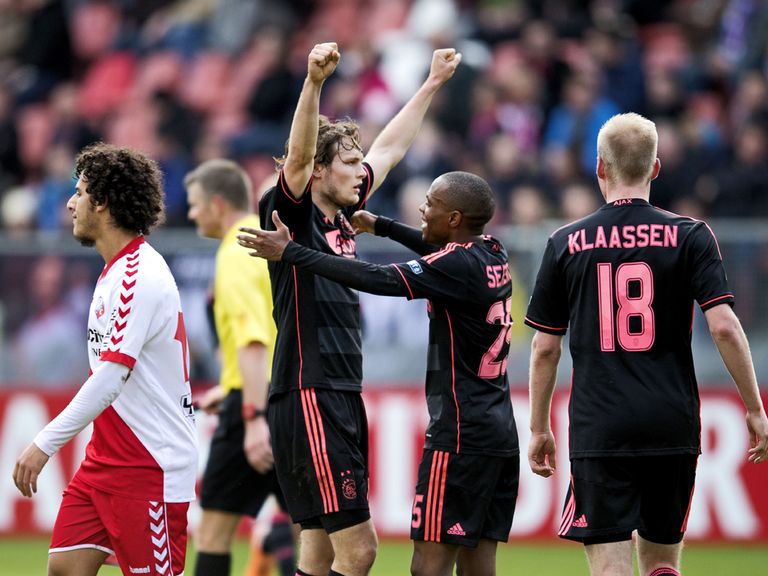 Daley Blind celebrates scoring for Ajax