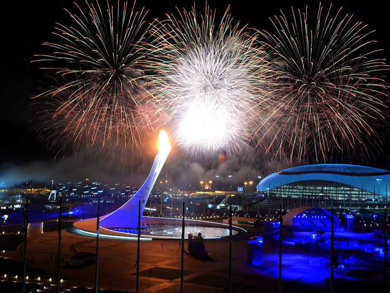 The Olympic flame is lit at Sochi 2014