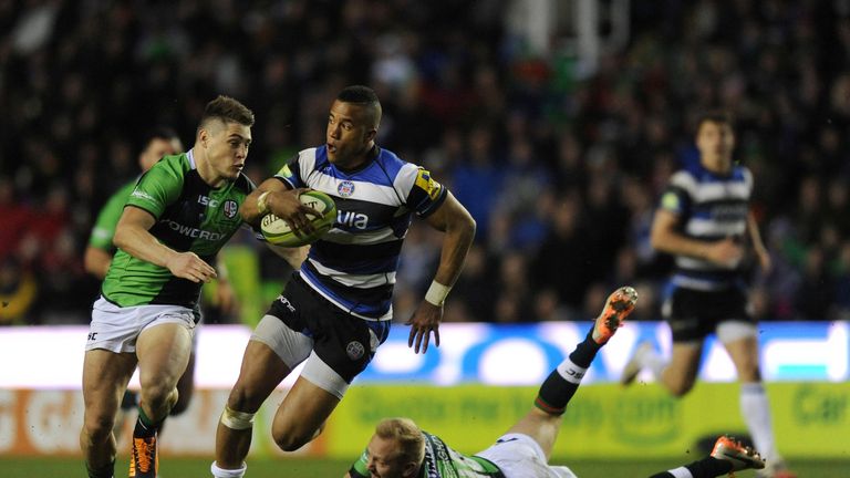 Bath's Anthony Watson on the charge