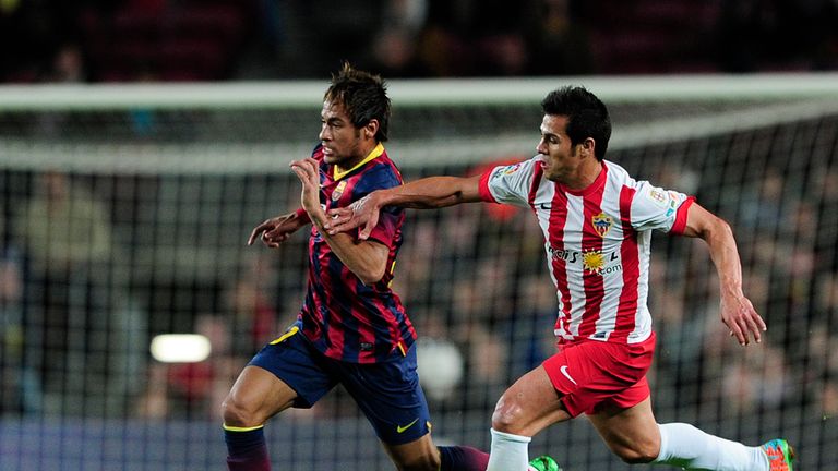 Neymar on the charge against Almeria