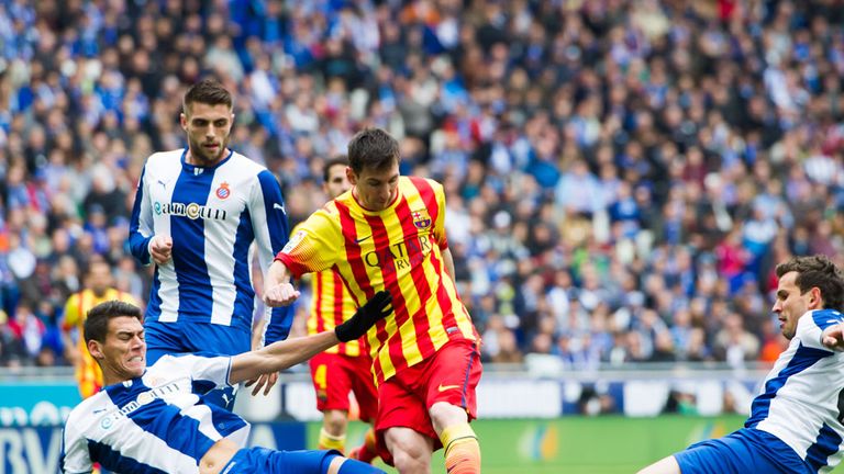 Lionel Messi earned victory for Barcelona in their derby