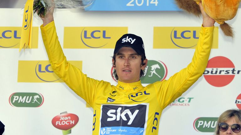 Geraint Thomas leads Paris-Nice by three seconds