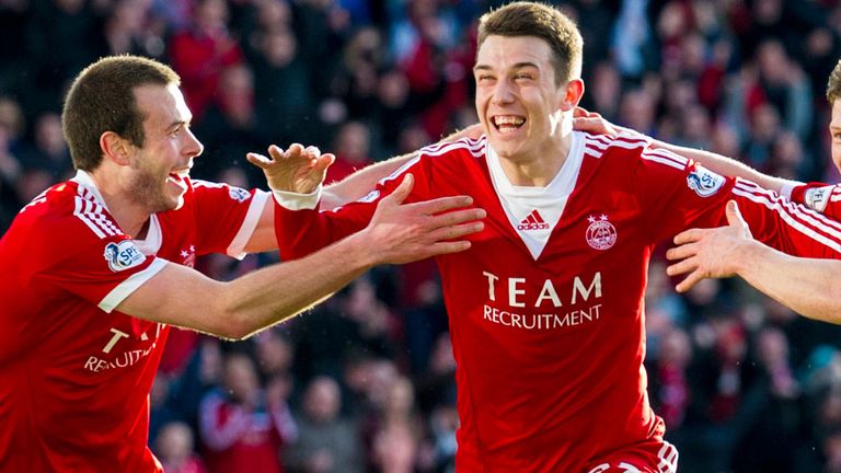 Ryan Jack celebrates Aberdeen's winner