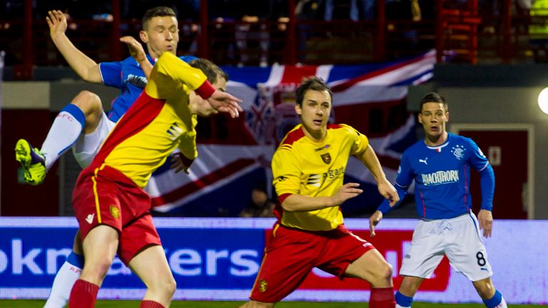 Fraser Aird: Opens the scoring at New Douglas Park