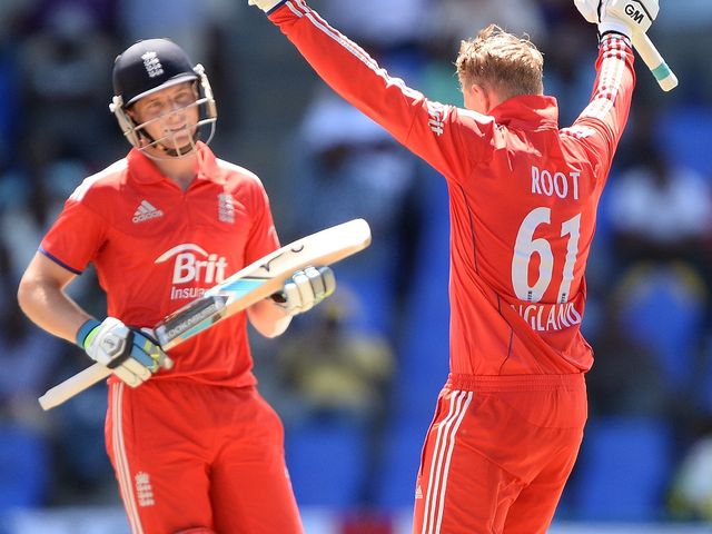 Root celebrates his century in England's victory