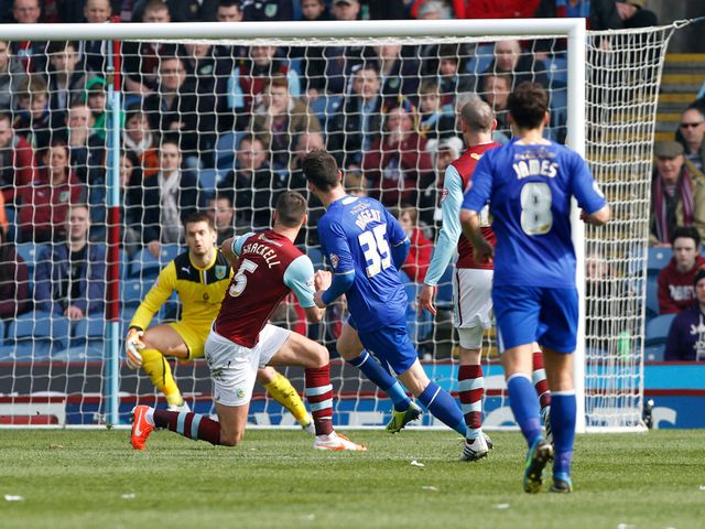 David Nugent scores the opening goal
