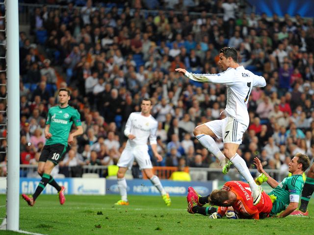 Cristiano Ronaldo turns home a Gareth Bale cross