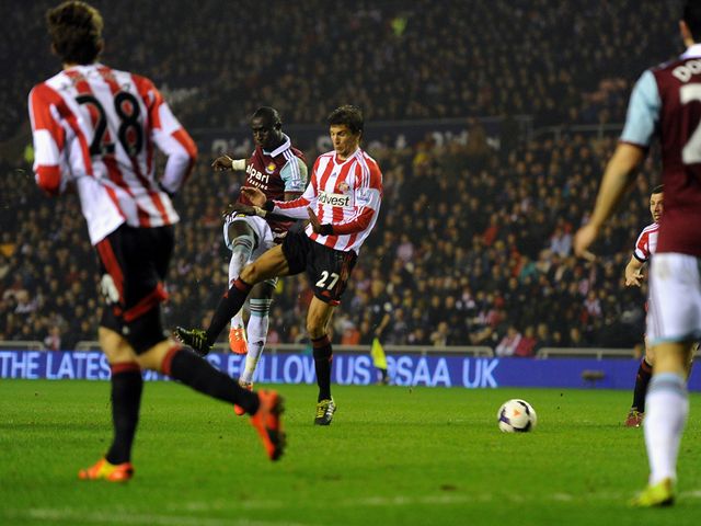 Diame fires home what proved to be the decisive goal