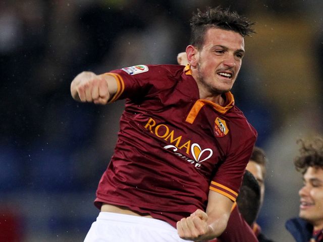 Alessandro Florenzi celebrates winner Roma v Torino Serie A 2014